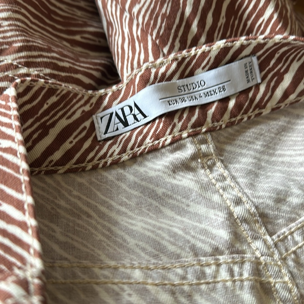 NWOT ZARA LIMITED EDITION ANIMAL PRINTED BLOGGERS FAVE PANTS Wide Leg Baggy - Picture 7 of 9